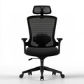 Ergonomiczny fotel biurowy, o nowoczesnej formie, kolor: czarny