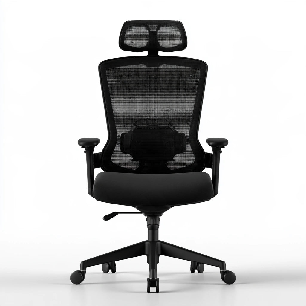 Ergonomiczny fotel biurowy, o nowoczesnej formie, kolor: czarny