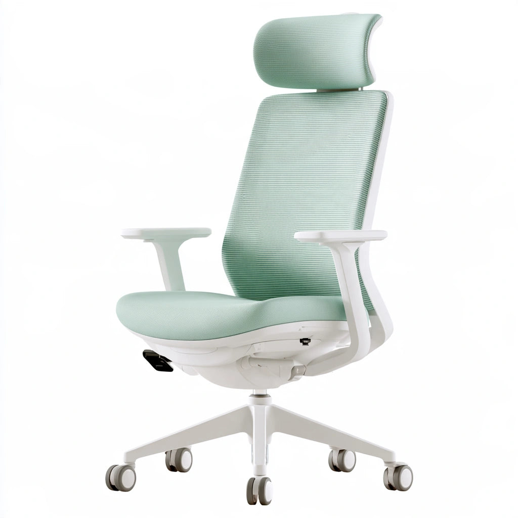 Ergonomiczny fotel biurowy, o nowoczesnej formie, kolor: zielony