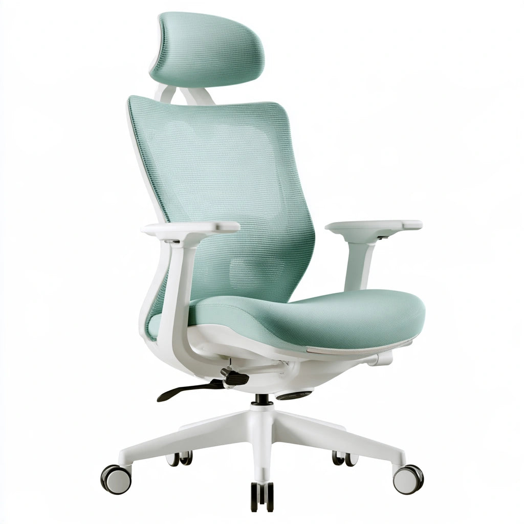 Ergonomiczny fotel biurowy, o nowoczesnej formie, kolor: zielony